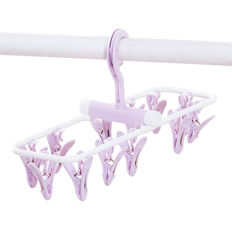 

Многофункциональная складная сушилка с 12 прищепками, вешалка для нижнего белья, зажим для носков, вешалка для сушки носков, оптовая продажа 12