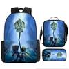 Luxury Popular Novelty Little Nightmares 3D Print 3pcs/Set pupil School Bags Laptop Daypack Backpack Lunch bag Pencil Case