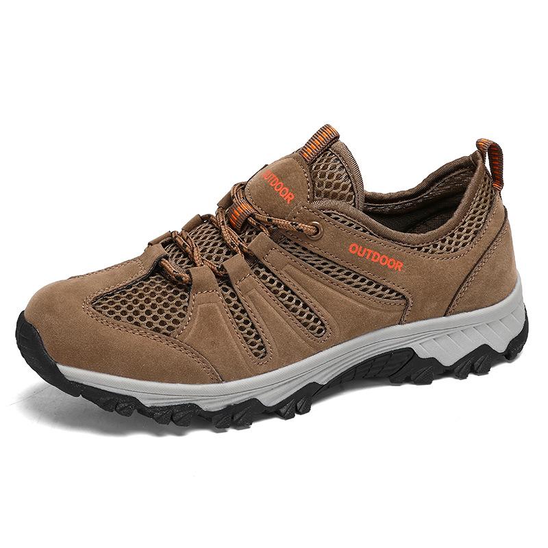 915 Men's Hiking Shoes Outdoor Off-road Breathable Perforated Mesh Anti Slip Oversized Travel Sports