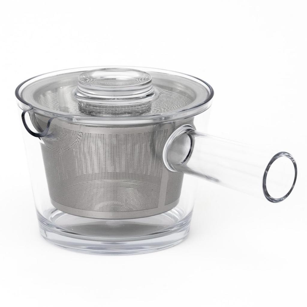 Susumuya Chaten Racu Unbreakable Transparent Teapot 350ml Warenai Made In Japan Comes with Tea Strainer Tritan Resin Supervised by Designer Fumie