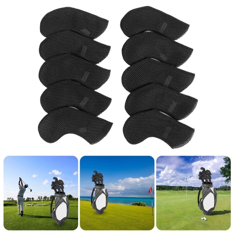 10pack Elastic Golf Club Head Covers Protective Sleeves with Dustproof for Drivers Soft Inner Lining