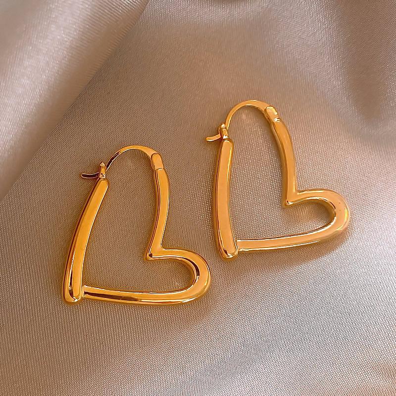 Hollow Metal Circle Earrings Niche Personality Fashion Earrings Simple Temperament Earrings