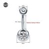 F136 Titanium Double Ball Internal Thread Zircon Belly Button Ring G23 Titanium Navel Jewelry Fashion Piercing Accessory