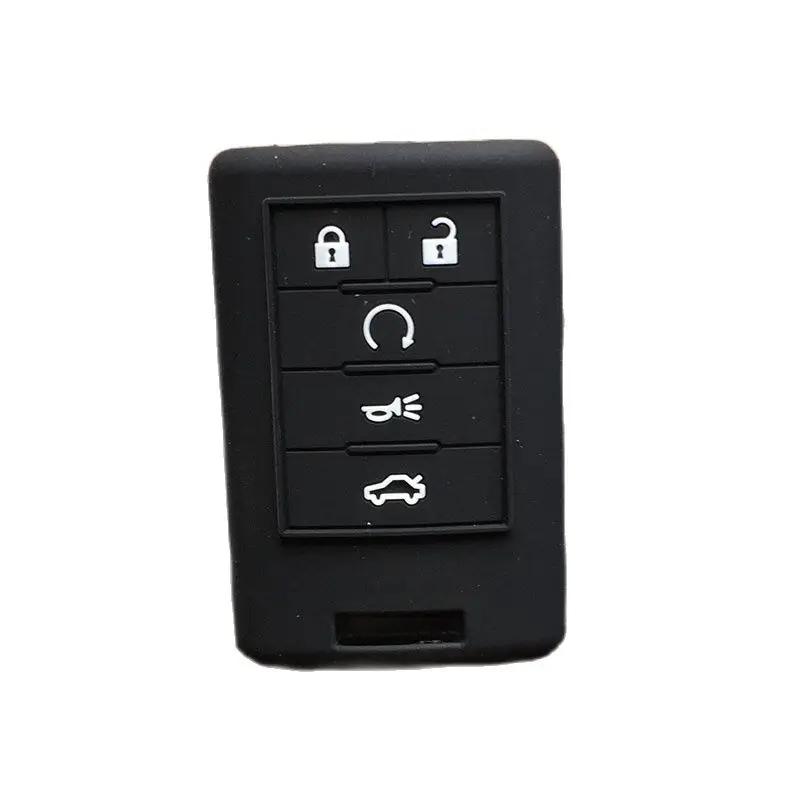 Silikon Autoschlüssel Hülle Case Schale Für Cadillac CTS XTS DTS SRX 2013-2014 ATS Escalade 5-Tasten Smart Key Zubehör