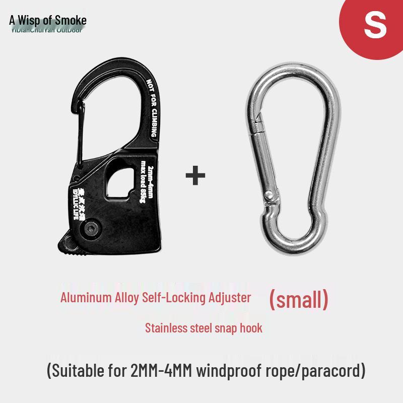 Aluminum Alloy Self-Locking Tent Rope Tensioner for Outdoor Camping