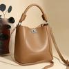 Fashion Two In One PU Leather Women Shoulder Bag New Brand Crossbody Bag Casual Retro Solid Color Female Travel Shopper Tote Bag