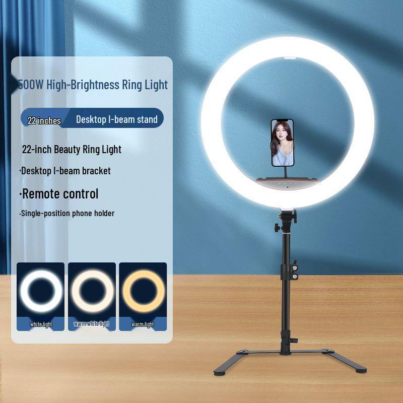 22-Inch Ring Light with Stand: Perfect for Mobile Streaming, Selfies, and TikTok.