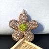 Keychain Pendant Small Flowers Shiny Rhinestone Sunflower Charm Key Chain Decorative Backpack Bag Accessories