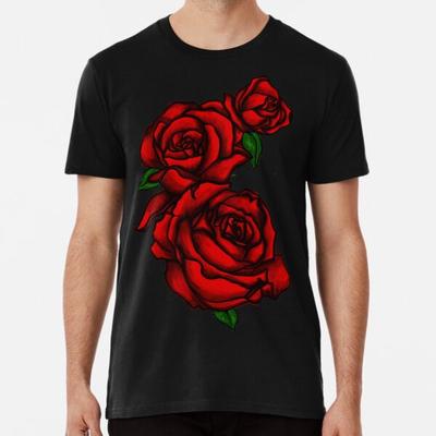 Dunkelrote Rosen S bis 5XL Hergestellt in AU/USA T-Shirt