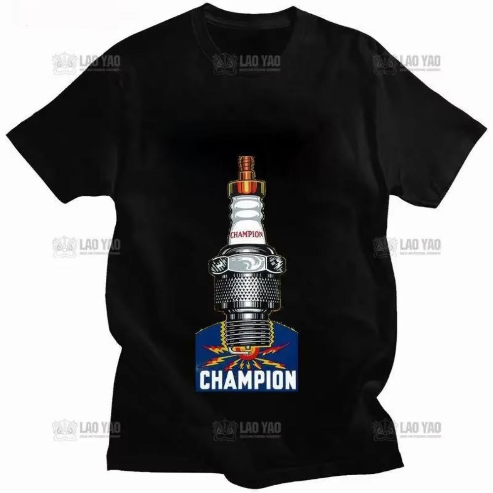 Cool Sparking Plug T Shirt Men Summer New Arrival O-neck Industrial Style DIY T-shirts Tops Men Clothing 4xl