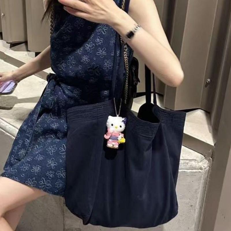 Summer new red fried street bag simple large capacity wind shoulder bag student versatile shopping bag women