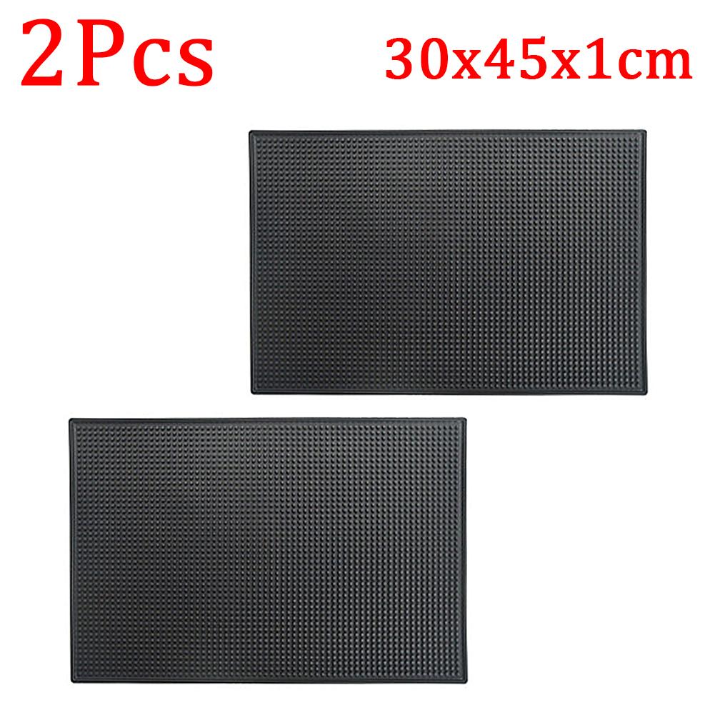 Bar Mat Rubber Coffee Bar Mats Anti-slip PVC Cup Mat Waterproof Heat Resistant Drain Mat for Bar Cafe Barista Cocktail Bartender