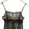 unused GRAND TABLE Floral race Cami one piece M Black Back zip Women Used