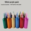 Acrylverf 100ML Flesje DIY Wasbaar Kinderen Gips Poppen Verf