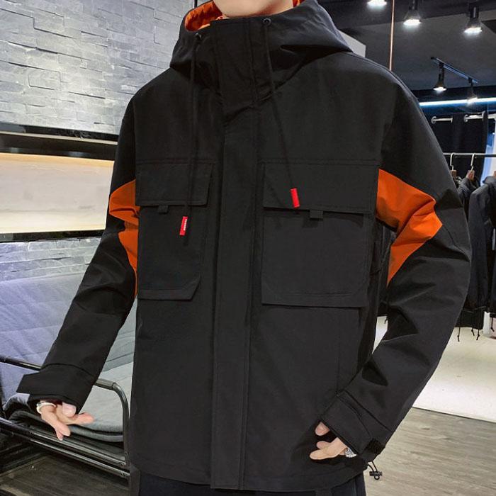 Men Regular Jacket Spring Boutique Hooded Workwear Soft and Comfortable Coat Casual Loose Parka Large Size