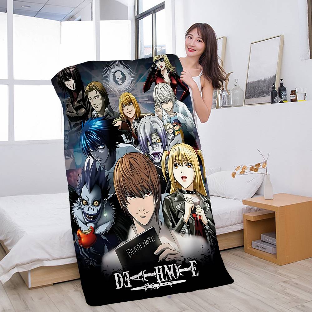 Classic Vintage Anime D-death N-Note Microfiber Blanket Quick Drying Beach Towels Oversized Printing Super Absorbent Pool Towel