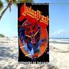 1ks J-Judas Priest Defenders Of The Faith Plážová osuška Mikrovlákno Rychleschnoucí Koupelnová osuška Pro bazén Pláž Cestování Fanoušci Rocku Metalu Dárek