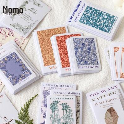 MoMo Retro Plant Painting Sticker Pack: Flower, Frame & Instagram Pattern for DIY Collage Journals.
