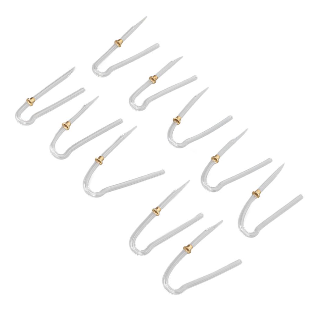 10pcs Preformed Earmold Hearing Aid Tubes Professional BTE Hearing Aid Tubing with Metal Tube Lock