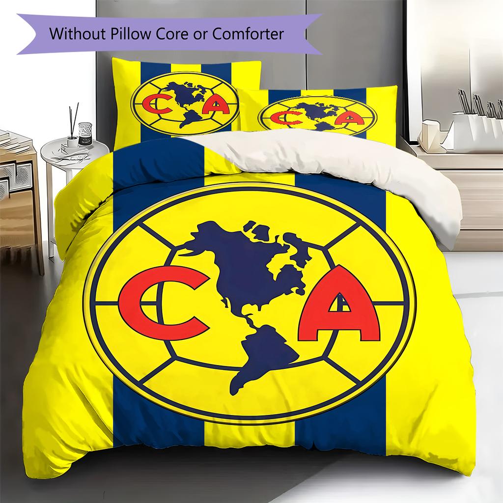 America Football Club Pattern Bedding,Quilt Set Quilt Cover Pillowcase Home Birthday Gift (1 * duvet cover + 2 * pillowcase, without core)