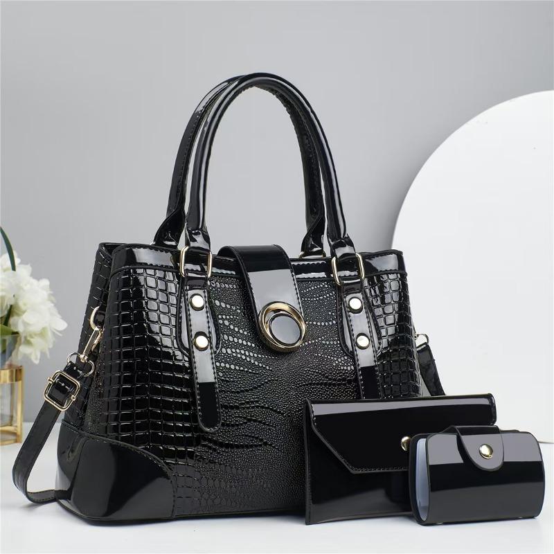 Luxury 3piece Set Women Brand Purses and Handbags Faionable Shoulder Crossbody Bag Large Capacity Designer Commuting Tote Bag