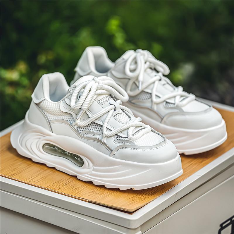 

Мужские туфли на плоской подошве из сетчатой ткани, дышащие, повседневные, спортивные, на толстой подошве, трендовые, для всех видов активного отдыха, для ходьбы, бега, кроссовки, модные, для студентов, для занятий сноубордом 40 белый