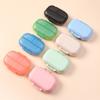 1Pc Mini Portable Drug Packaging Box Seven Compartment Medicine Box Drug Wheat Straw Material Storage Box