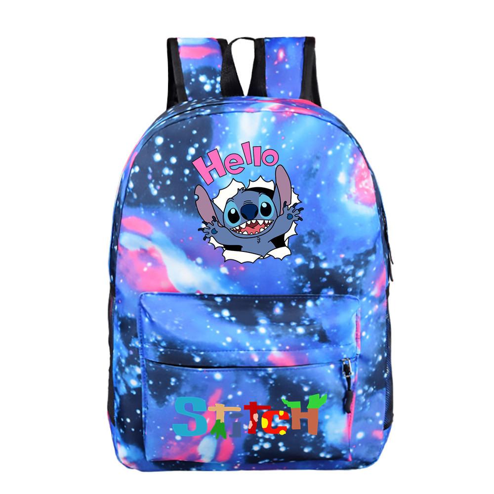 School Bag Cartoon Backpack Star Lightning School Bag Student Polyester Casual Printed Backpack Travel Bag