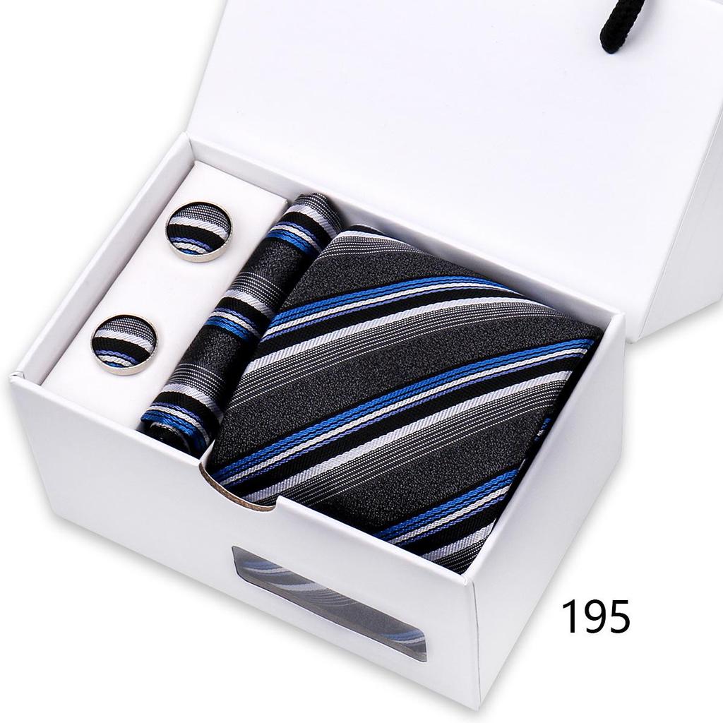 Men's High-End Polyester Tie & Pocket Square Set for Weddings and Formal Wear
