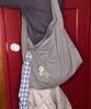 Graver [Unisex] Cotton Canvas Badge Crossbody Bag_Brown