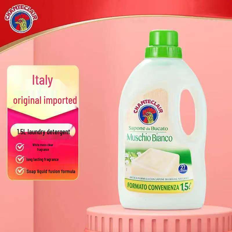 Rooster Butler Natural Liquid Laundry Detergent, 1500ml - Stain Removal, Low Foam, Easy Rinse, Gentle on Clothes