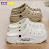 Pantofole da Donna Uomo Estive Antiscivolo Coppia Traforate Punta Chiusa Interno Esterno Casual Sandali a Fondo Spesso per Casa Adulti