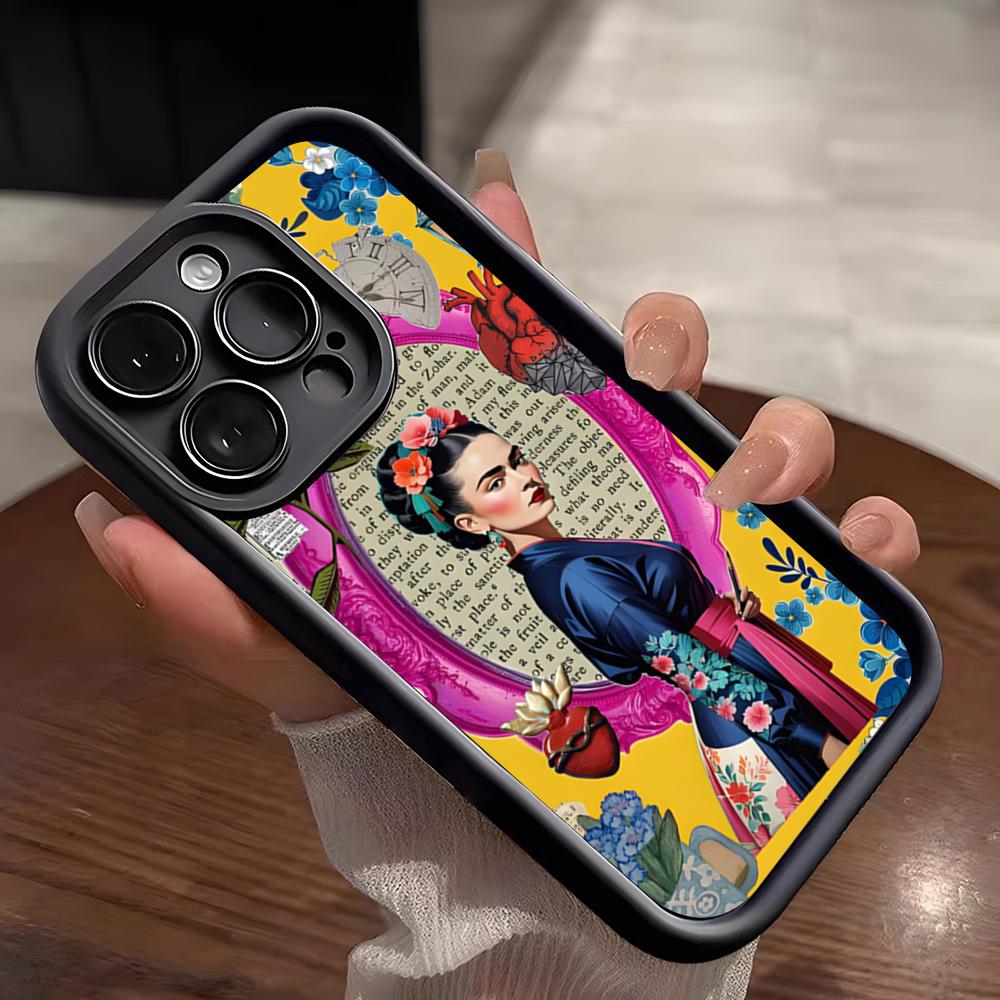 A-Art Frida Kahlo Phone Case For IPhone 17 Pro Max 15 Pro 16 14 Plus 12 13 Mini 11 Pro Shockproof Soft Cover