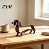 Unique Gifts for Dog Lovers Rustic Dachshund Metal Sculpture, Minimalist Line Art Iron Statue, Vintage Sculptures Outdoor Wiener Tabletop Figurine