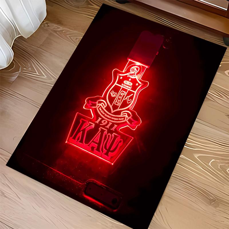 1pc Kappa Alpha Psi Print Area Rug - Soft, Washable Non-Slip Indoor Mat for Office Chairs, Living Room, Home Office Decorative Rug