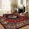 Red Black Vintage Persian Non-slip Fluffy Rug Decoration Locker Room Stain Resistant Mat Large Area Short Velvet Sofa Carpets
