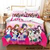 New New Kawai Love Live! Beding Set Carton Anime thre-piece set Adult People Kid Bedrom with Soft Fabric Duvetcover Sets Kawai colcha de verano c