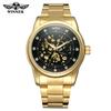 Men Watches Skeleton Luxury Brand Gold Relogio Masculino 45.5mm Luxury Men's Mechanical Steel Band Automatic Movement Watch