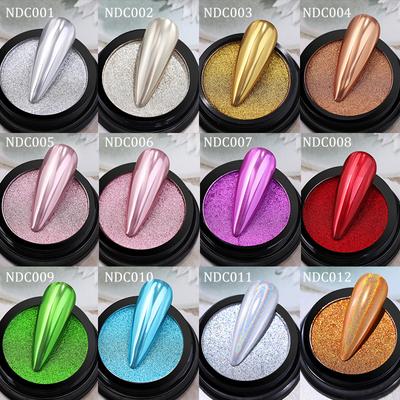 Polvere Solida Specchio Nicole Diary Nail Art, Polvere Specchio Ondulato Acqua, Polvere Specchio Laser Apertura