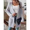Women Casual Long Sleeve V Neck Cardigan Sweater Coat With Pockets