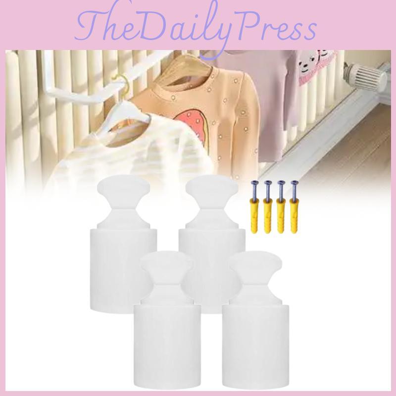 Universal Bathroom Radiator Hook Brackets With Screws For Small Basket Mounting Accessories