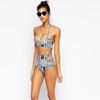 Elegant Retro Polka Dot Women's High Waist Bikini Set Stylish Rose Swimwear