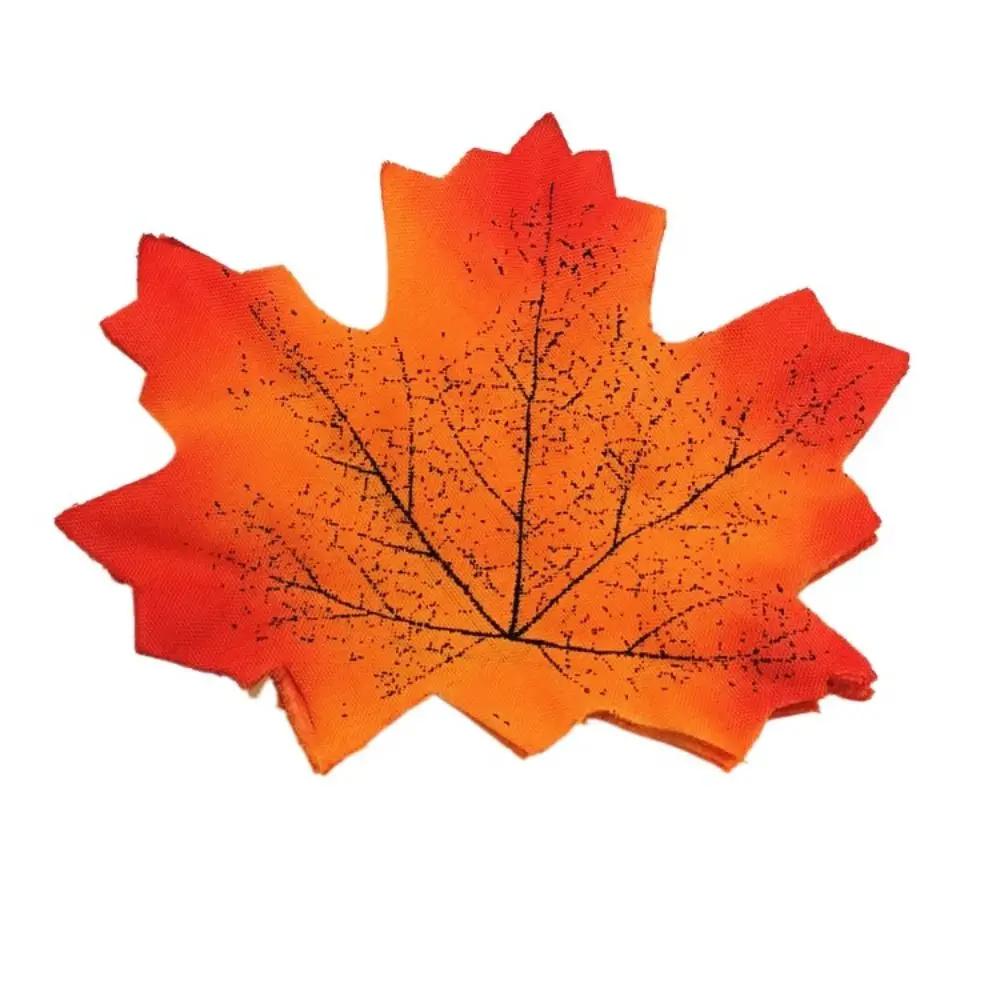 50Pcs Artificial Maple Leaves Silk Fake Autumn Leaves Diy Handmade Fall Leaf Wedding XMAS Party Decor Fall Wedding