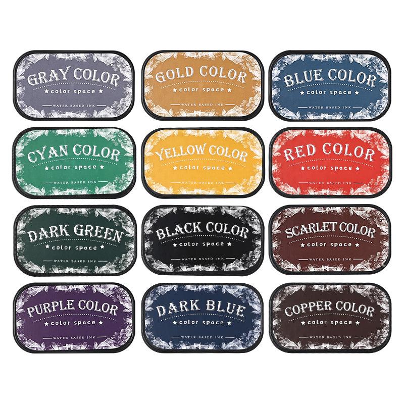 Color Retro Print Pad Water-based High Density for Inspiration Handbooks Greeting Cards Diaries Decorative Ink Pad