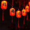 Decorative Chinese Lantern String Traditional Chinese Style Spring Festival LED Lights String Battery Operated Fu Character