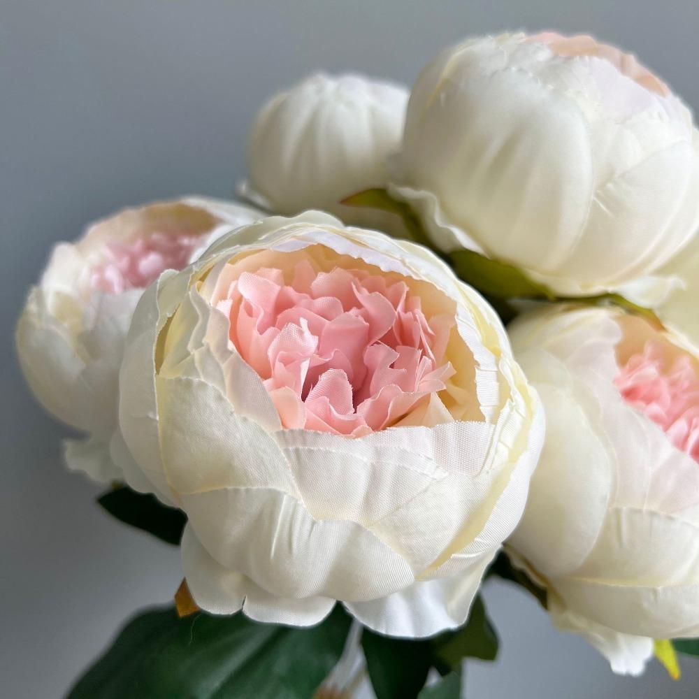 7 Heads Artificial Peony Bouquet Core-spun Simulation Flowers New Fake Flower  Gifts