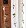 Nordic With 8 Mini Bottle Hydroponic Container Glass Vase Wind Chimes 1 Strings Hanging Vase
