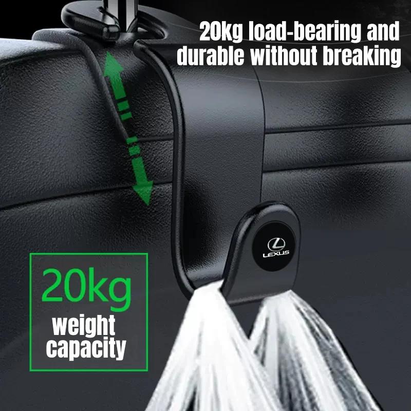 2026 Hot Interior Stickers Car Headrest Hooks Hanger For Lexus ES240 ES250 ES350 IS250 IS300 RX270 GS NX300 RX300 RX350 RX400H S