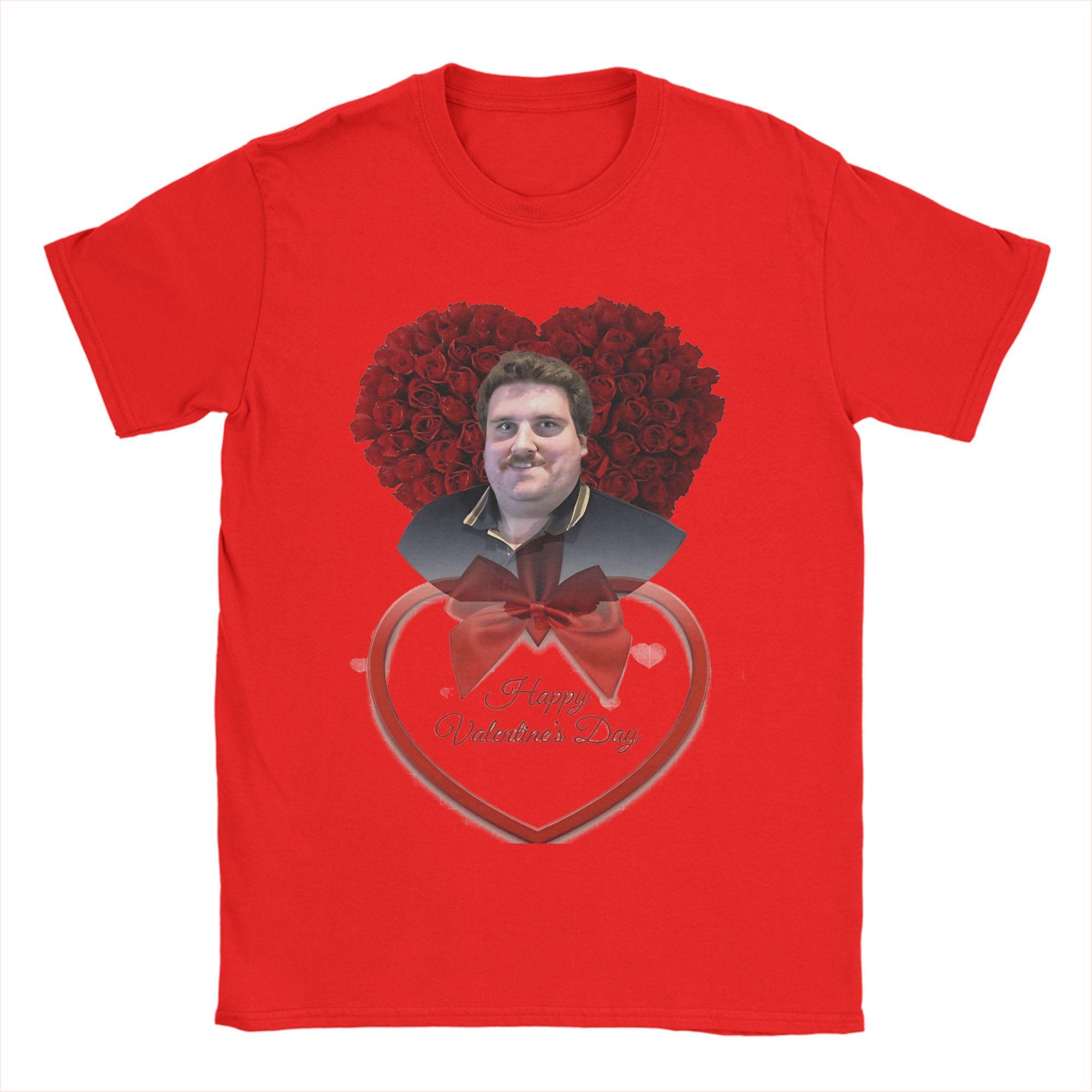 

Drachenlord Rainer Winkler TShirts for Unisex Happy Valentines Day Funny Cotton Tees Round Neck Short Sleeve T Shirts Gift Idea S
