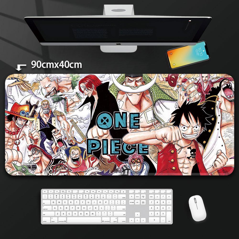 Boys ONE PIECE Leather Mouse Pad Oversized Boys Animation E-sports Game Keyboard Pad Luffy Computer Desk Pad Office Mouse Pad